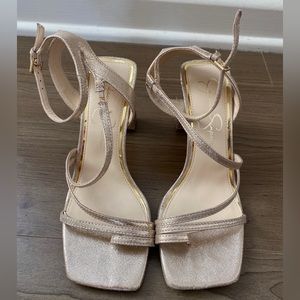 Jessica Simpson Gold Heels
